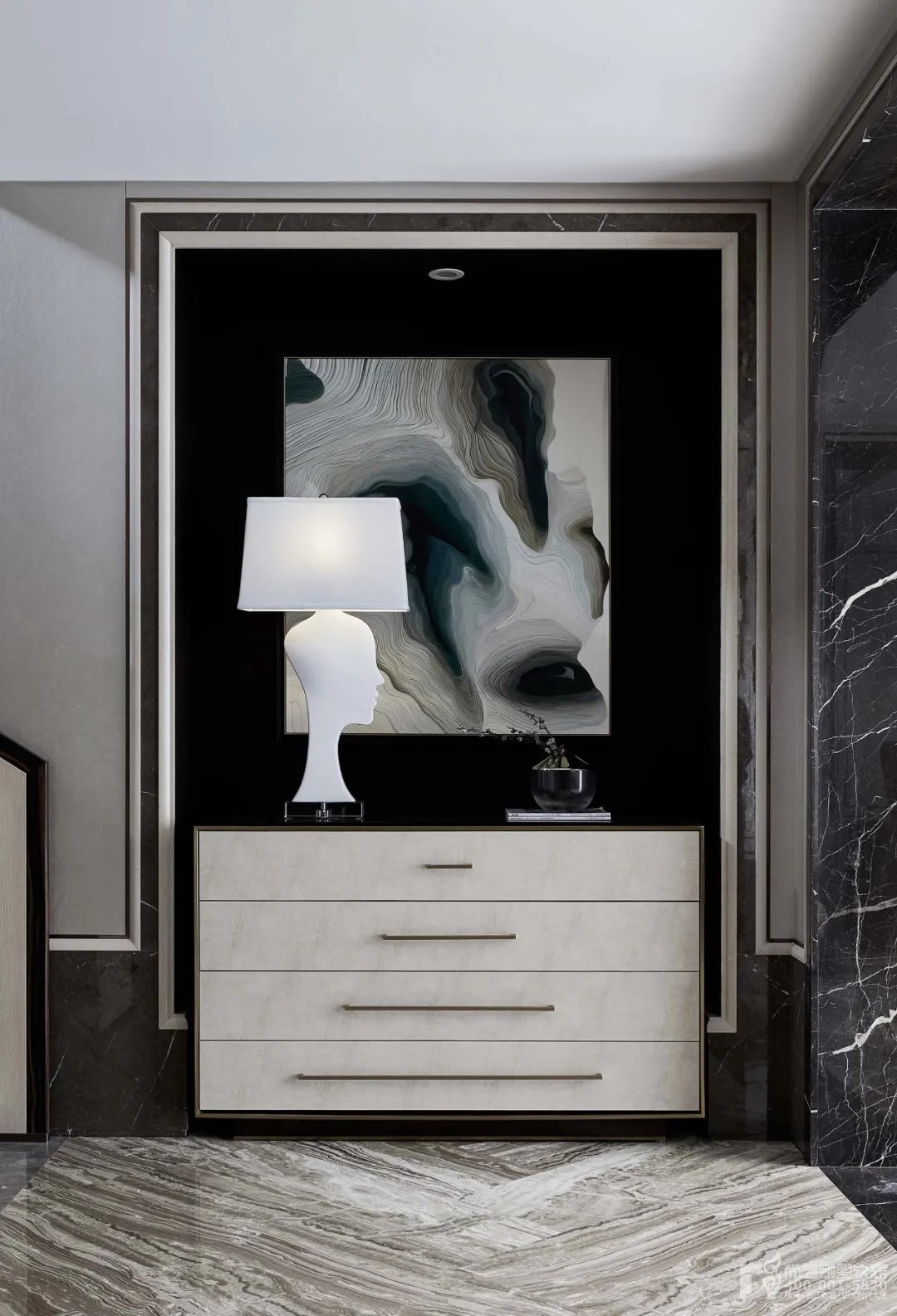 新中式雅奢 · 闹市中的心灵绿洲丨中国杭州丨尚层别墅装饰-31