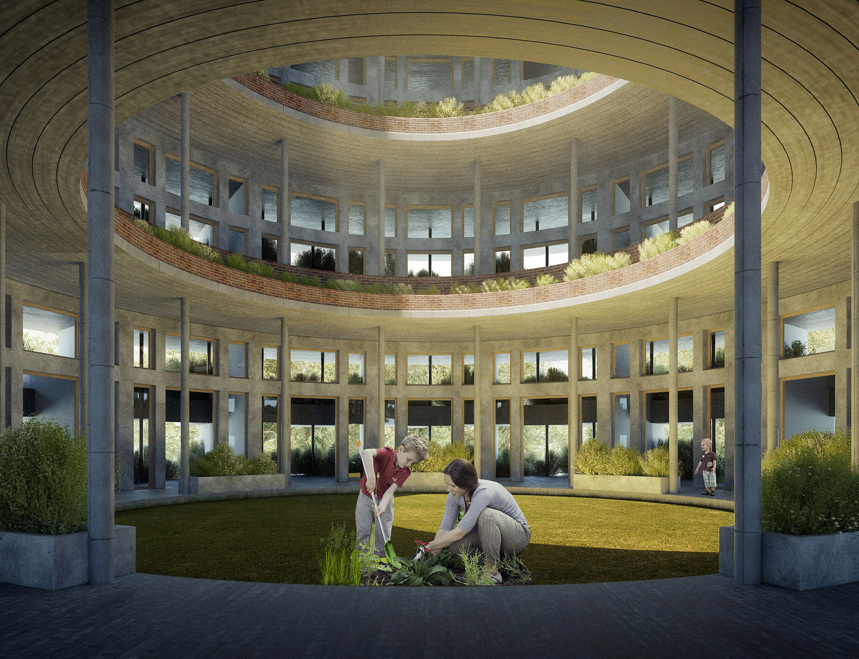 印度 Pune 绿色植物覆盖的 Forest School 建筑设计-18