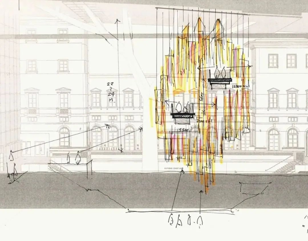 梦幻浮城 · 新加坡国家美术馆中庭的照明艺术丨Nipek-9