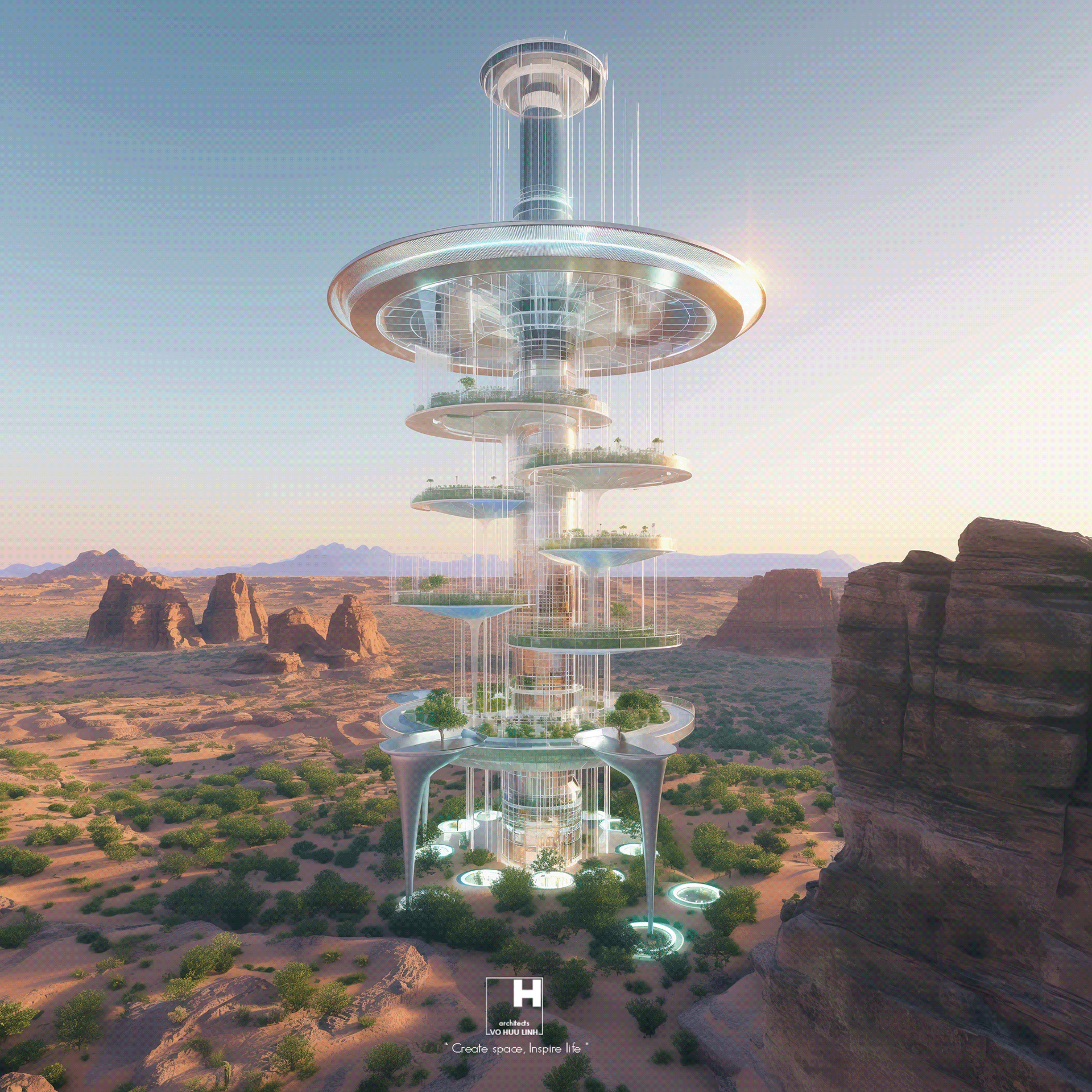 迪拜观察塔丨阿联酋迪拜丨Vo Huu Linh Architects-12