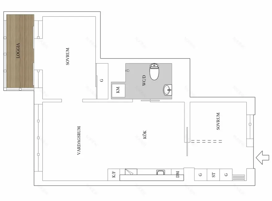 58 平米瑞典设计公寓,双卧室巧布局-1