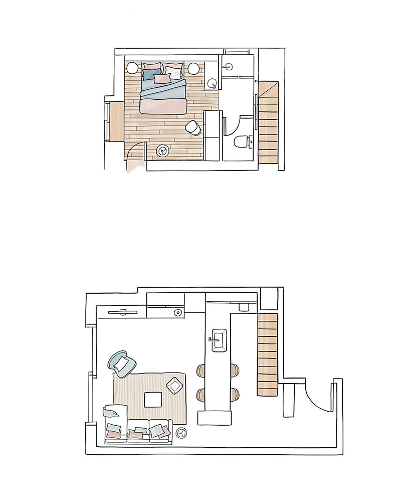 巴塞罗那 40 平米小复式公寓设计-9