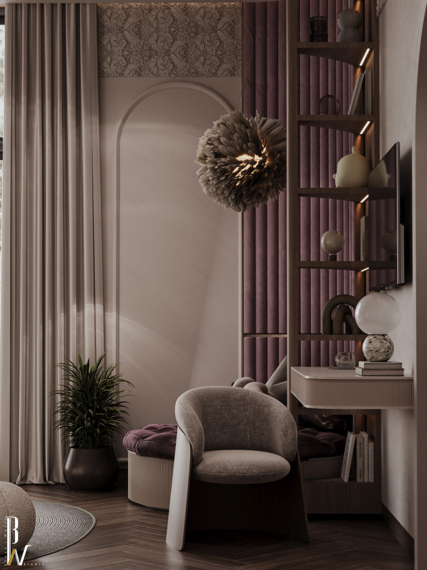 女孩卧室设计丨Black N White-18