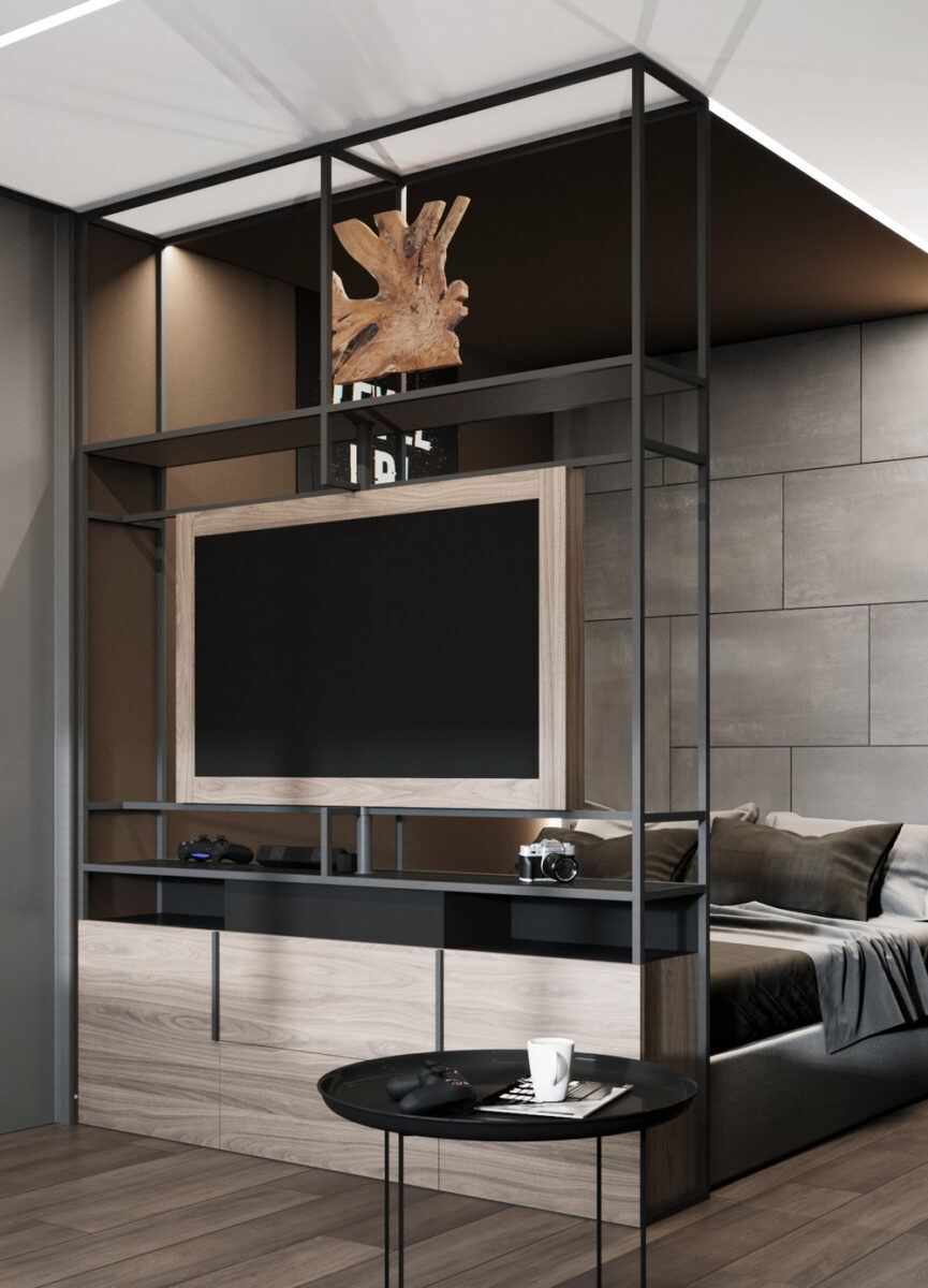 小而有趣的单身公寓室内布置-44