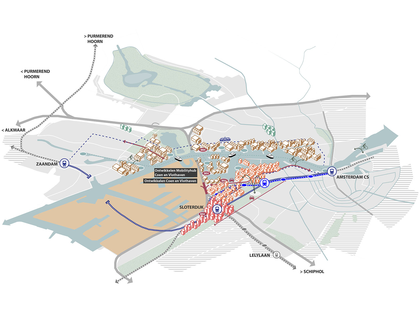 Havenstad-ZaanIJ | Hoe 70.000 woningen en 58.000 arbeidsplaatsen een plek vinden in een aantrekkelijk gemengd gebied | Urhahn-0