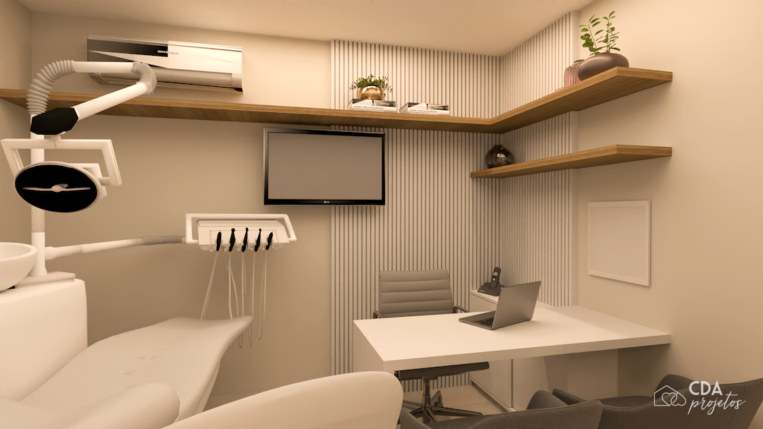 Consultório odontológico moderno e acolhedor | CDA Projetos - Casa das Amigas-11
