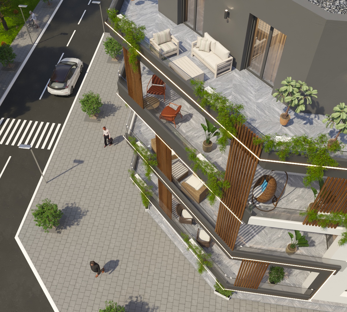 Residential Building Exterior Visualization-0