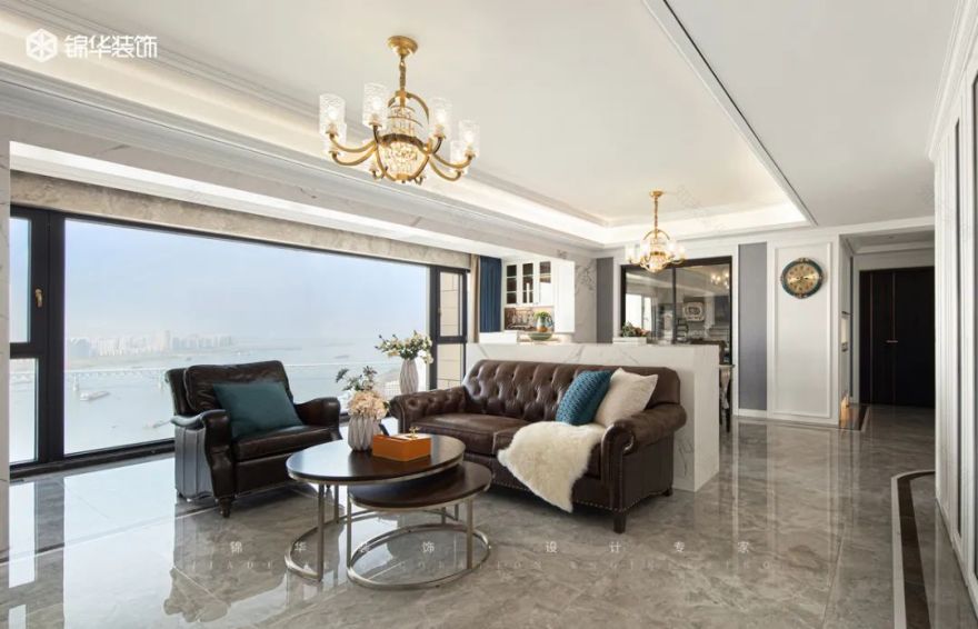 揽江府美式轻奢三室两厅丨锦华装饰-20