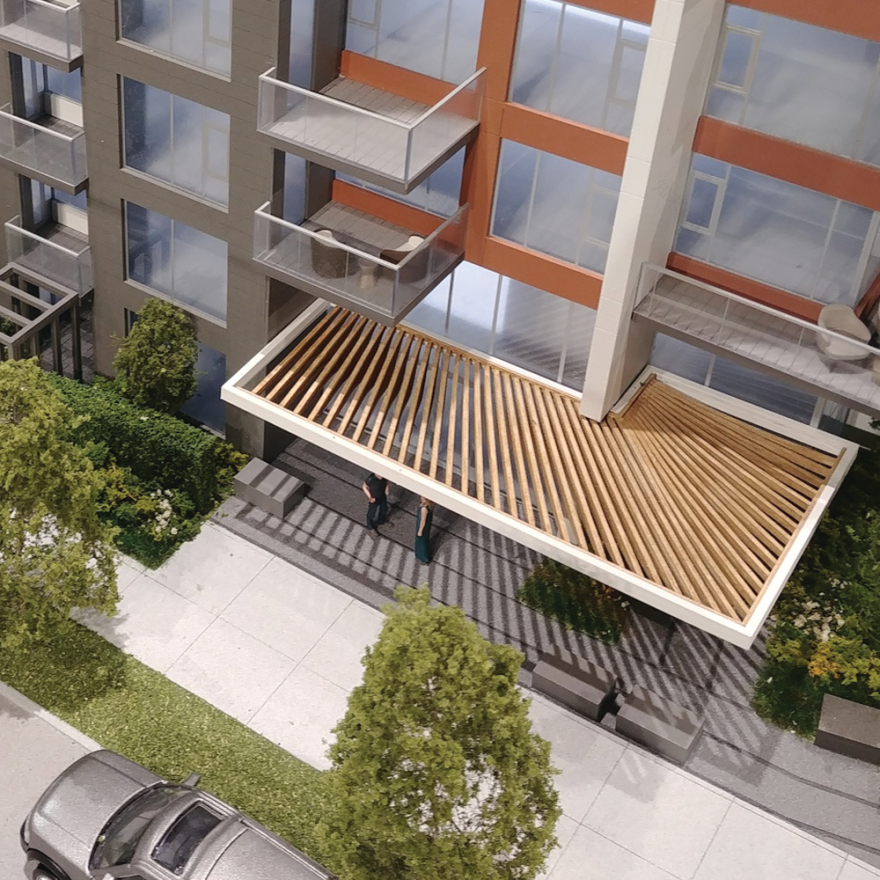 Davie & Nicola Residential Tower Entranceway Canopy Design in Westend Vancouver, Canada | C O C-21