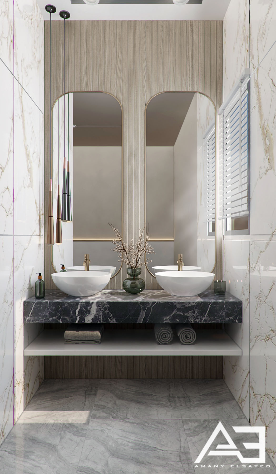 带卫生间的客厅丨沙特阿拉伯丨AMANY ELSAYED-14