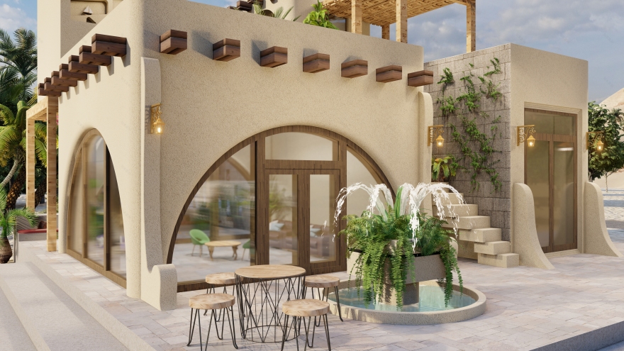 Desert Courtyard House – Architectural Visualization-7