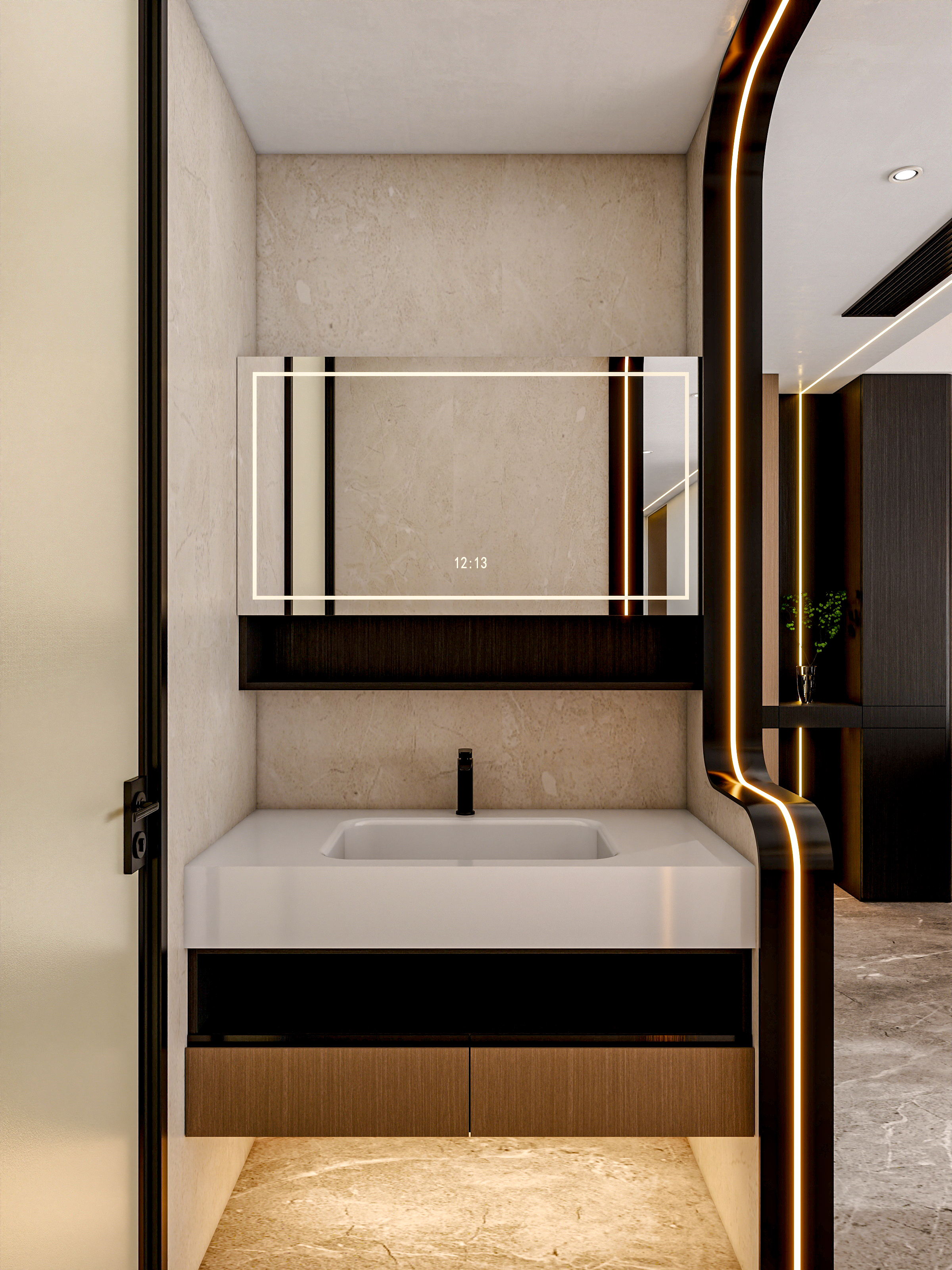 四川成都锦粼湖院二期（118平方意式极简三居室）-46