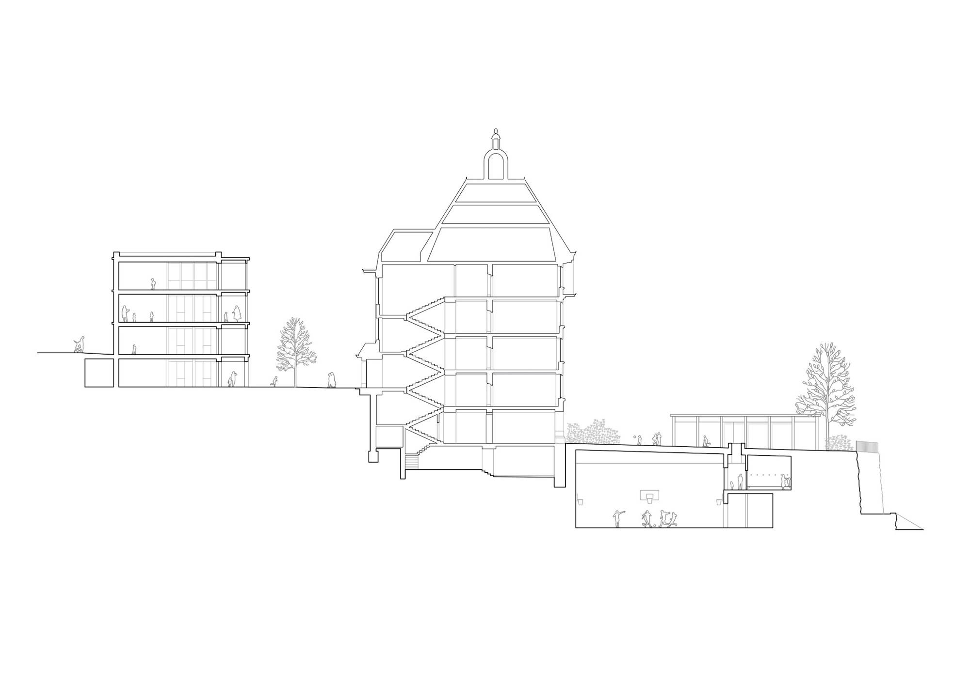 Collège des Parcs School Extension and two Sport Halls / Stoa architectes-25
