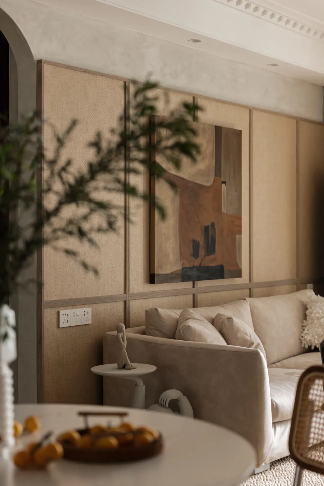 木质线条艺术漆打造度假风精装房丨中国武汉丨武汉梓维空间设计-31