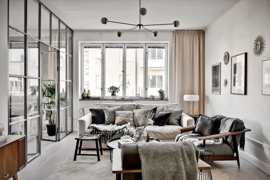 瑞典蓝色晨光公寓设计-3