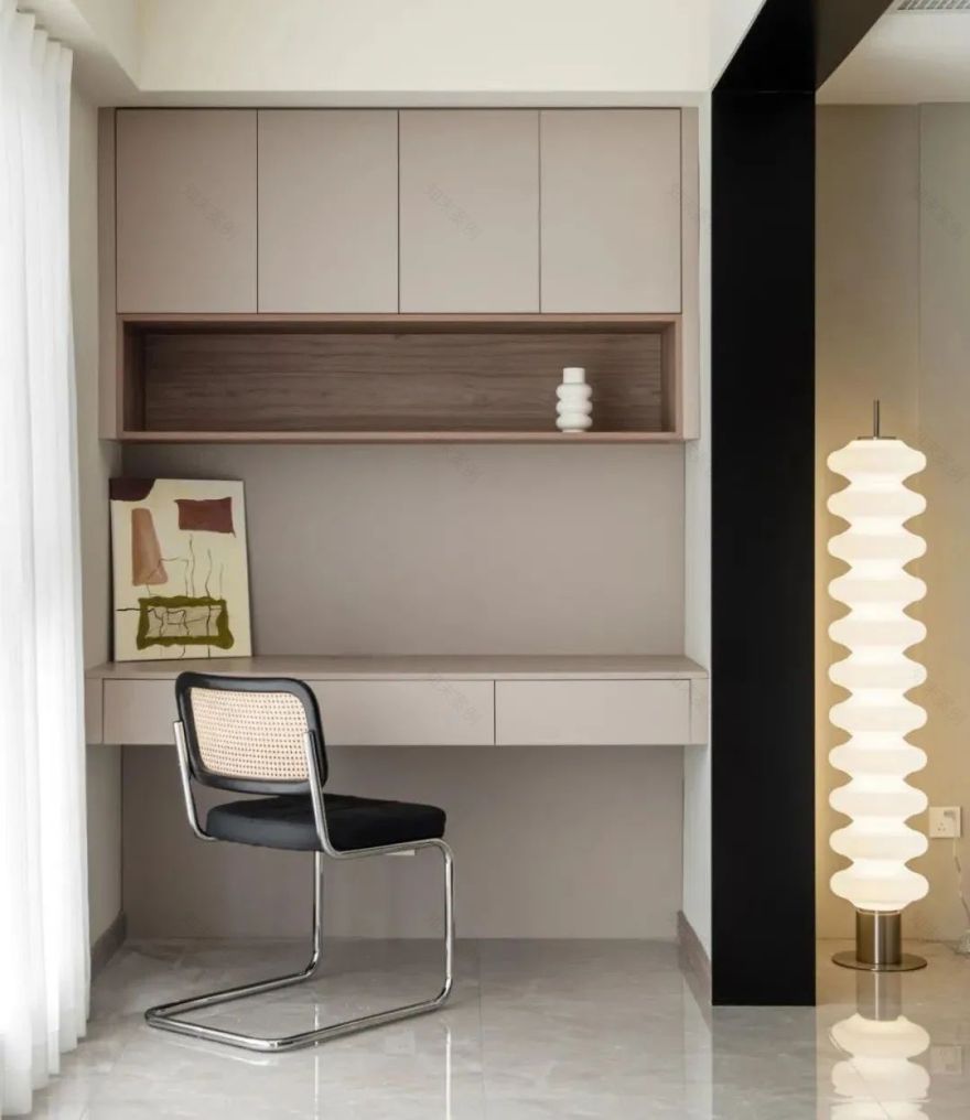 装修案例 | 126㎡现代风格:奶茶色为主,温馨居家空间!-69