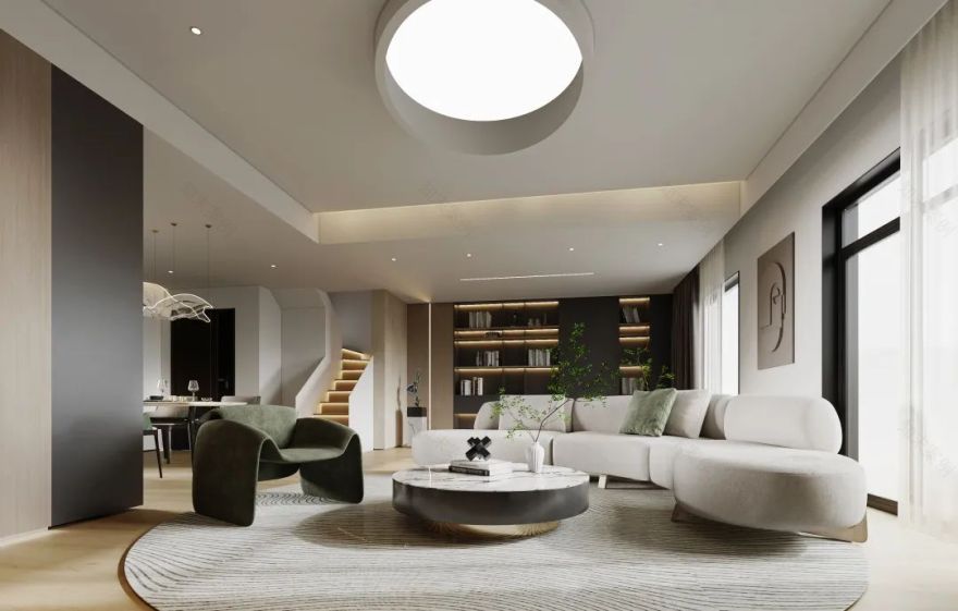 天瑞宸章 x 尚层作品 | 300㎡ 现代简约,质感空间,惬意舒适-10