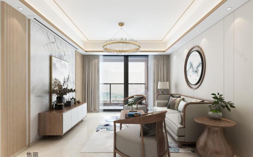 现代中式家居,拆墙扩容空间,原木与玻璃的通透之美-9