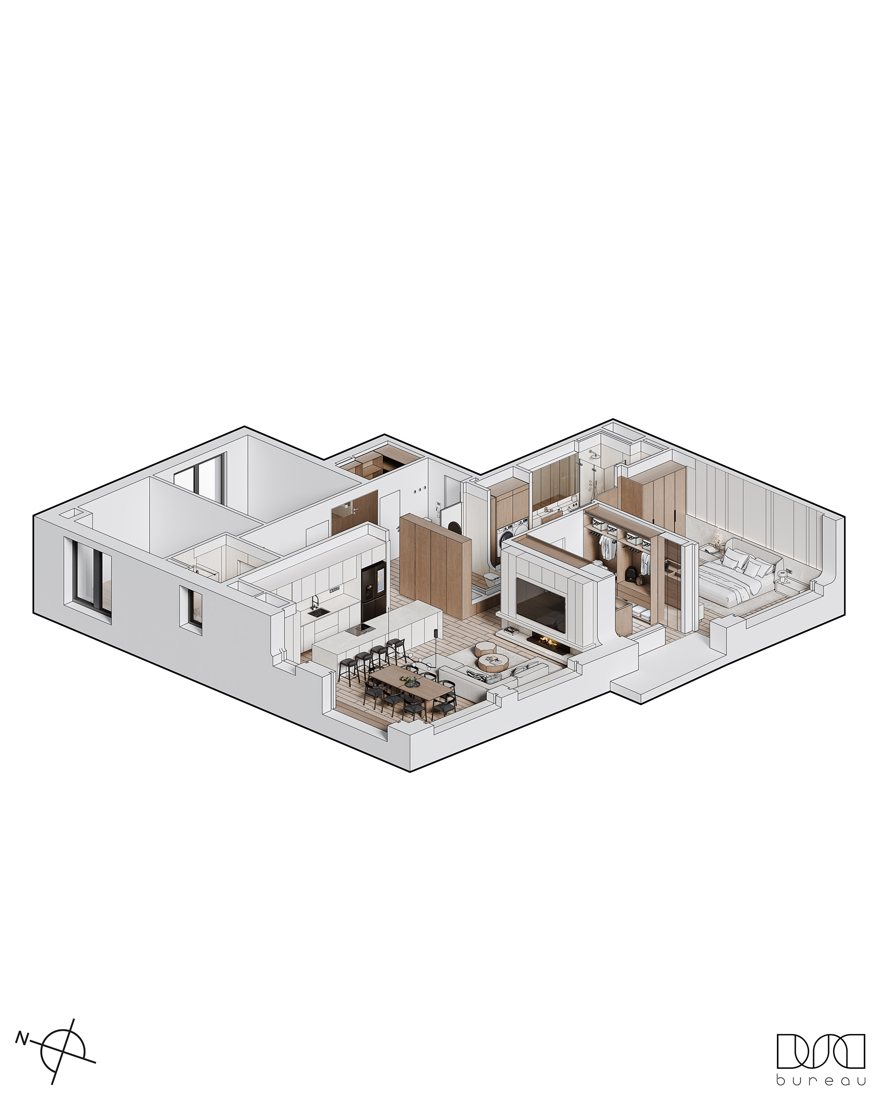 Eurovea  Bratislava公寓室内设计丨斯洛伐克布拉迪斯拉发丨DUNA BUREAU,Architekti L10-3