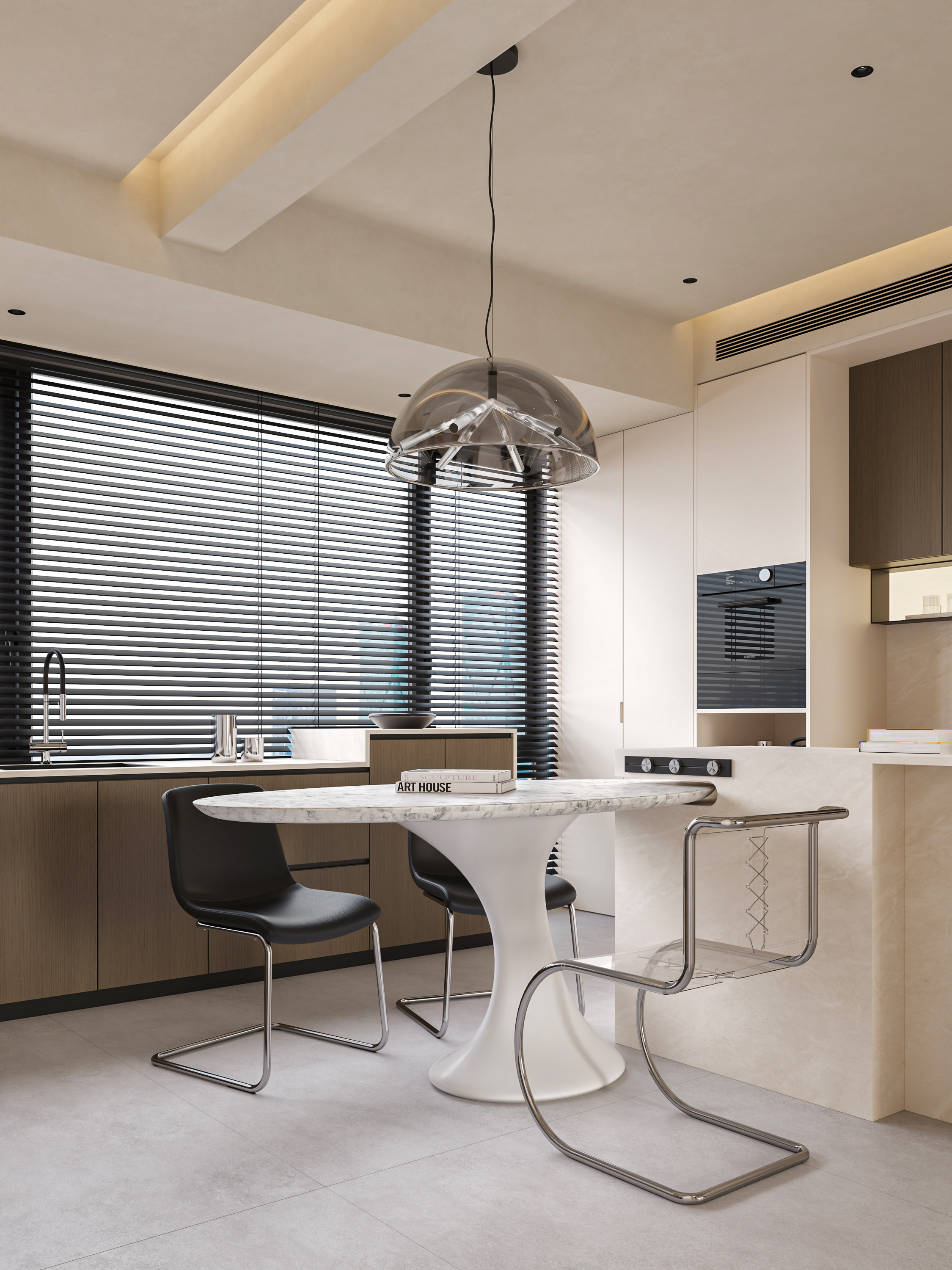 现代客餐厅渲染-18