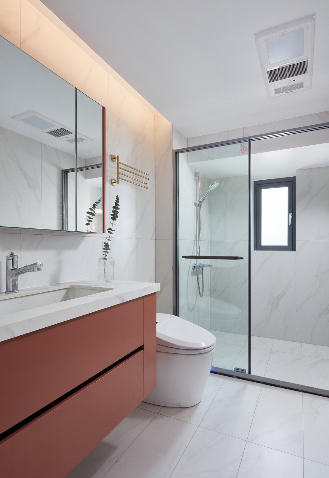 三代人的温馨爱马仕橙蓝跳色空间-12