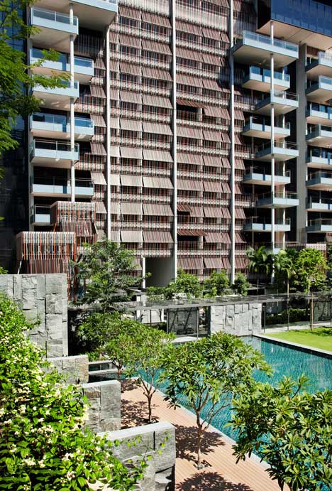 Raised outdoor cabins connect to Goodwood Residence apartments by WOHA-6