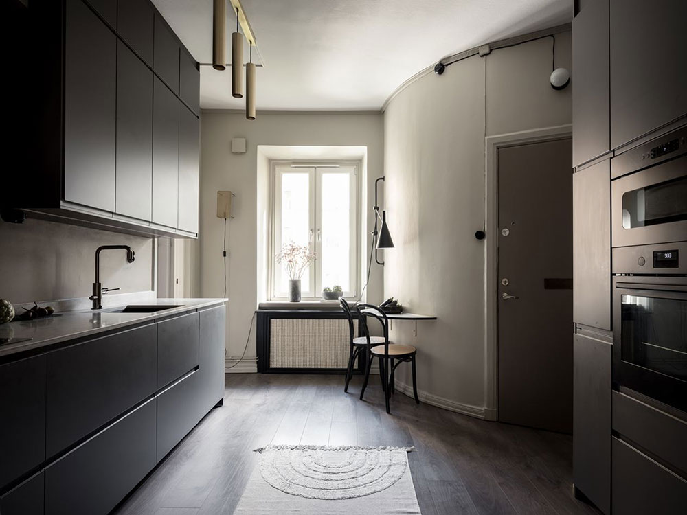 北欧风格粉色天花板公寓设计-14