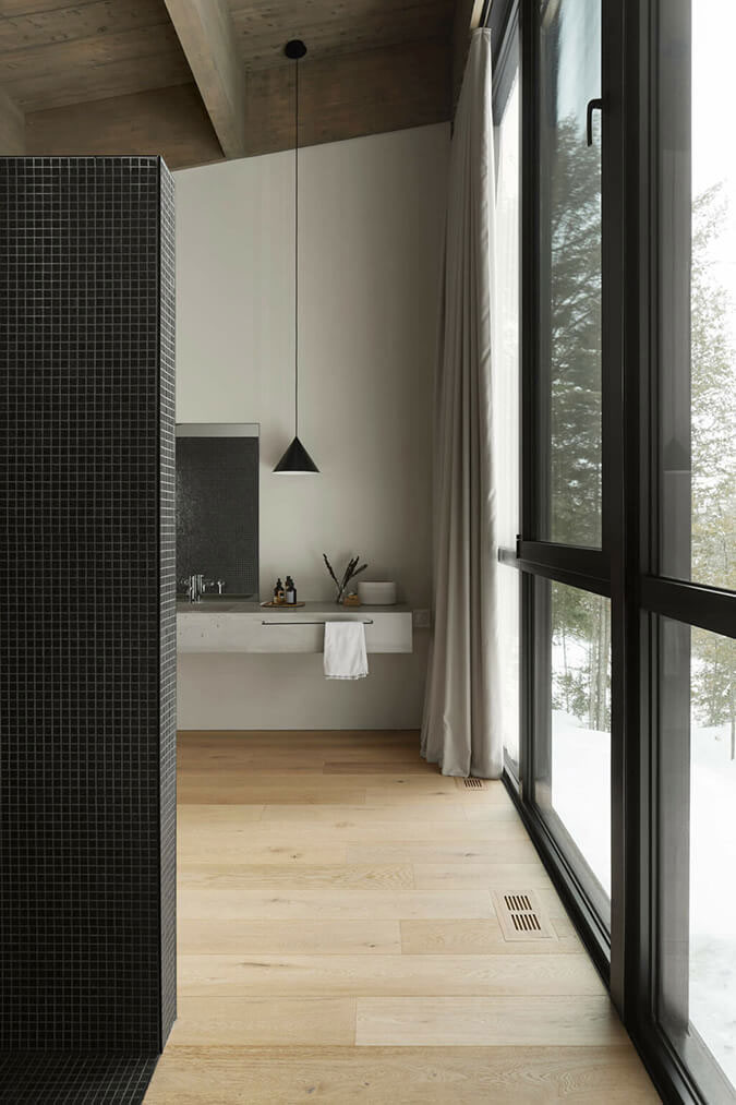 加拿大现代别墅 | 黑暗石材的独特魅力-16