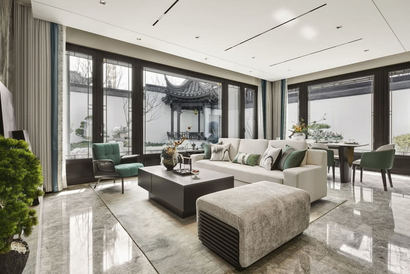 泰州金通绿城·桃李春风别墅新东方艺术软装丨中国泰州丨深圳市伊派室内设计有限公司-5