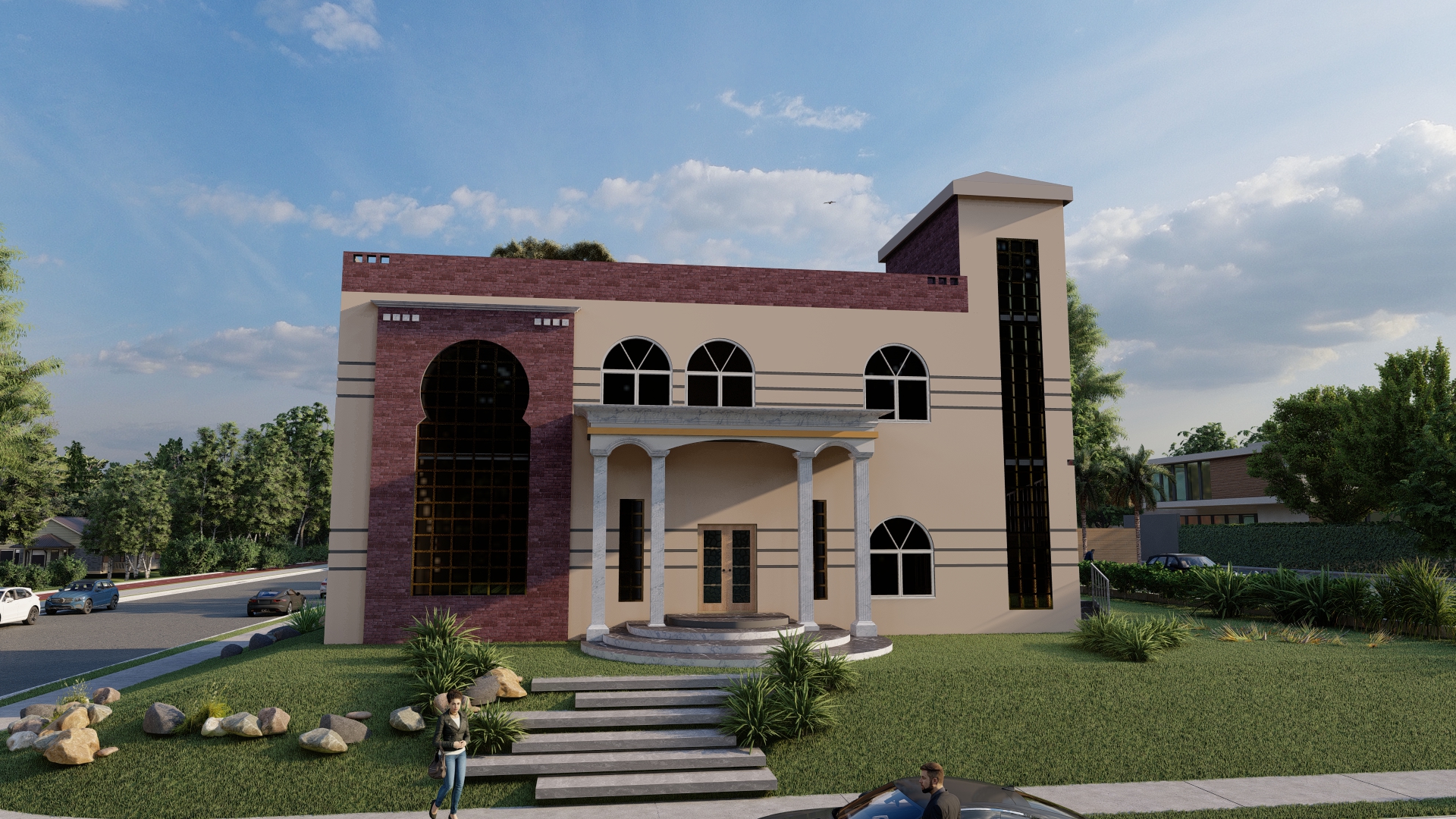 Revit Design Mosque Modern-5