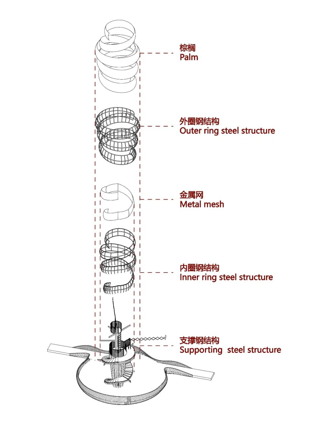 南沙湿地观鸟艺术竹构丨中国广州丨竖梁社,华南理工大学建筑学院-67