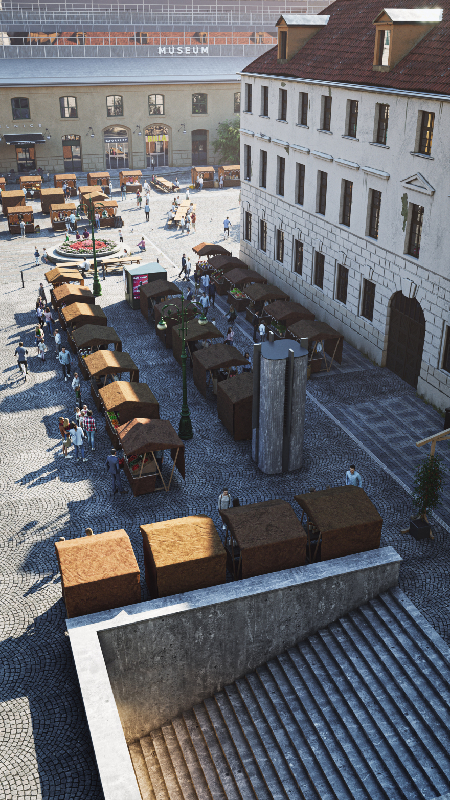 Náměstí Republiky(共和国广场)3D 模型丨意大利布拉-12