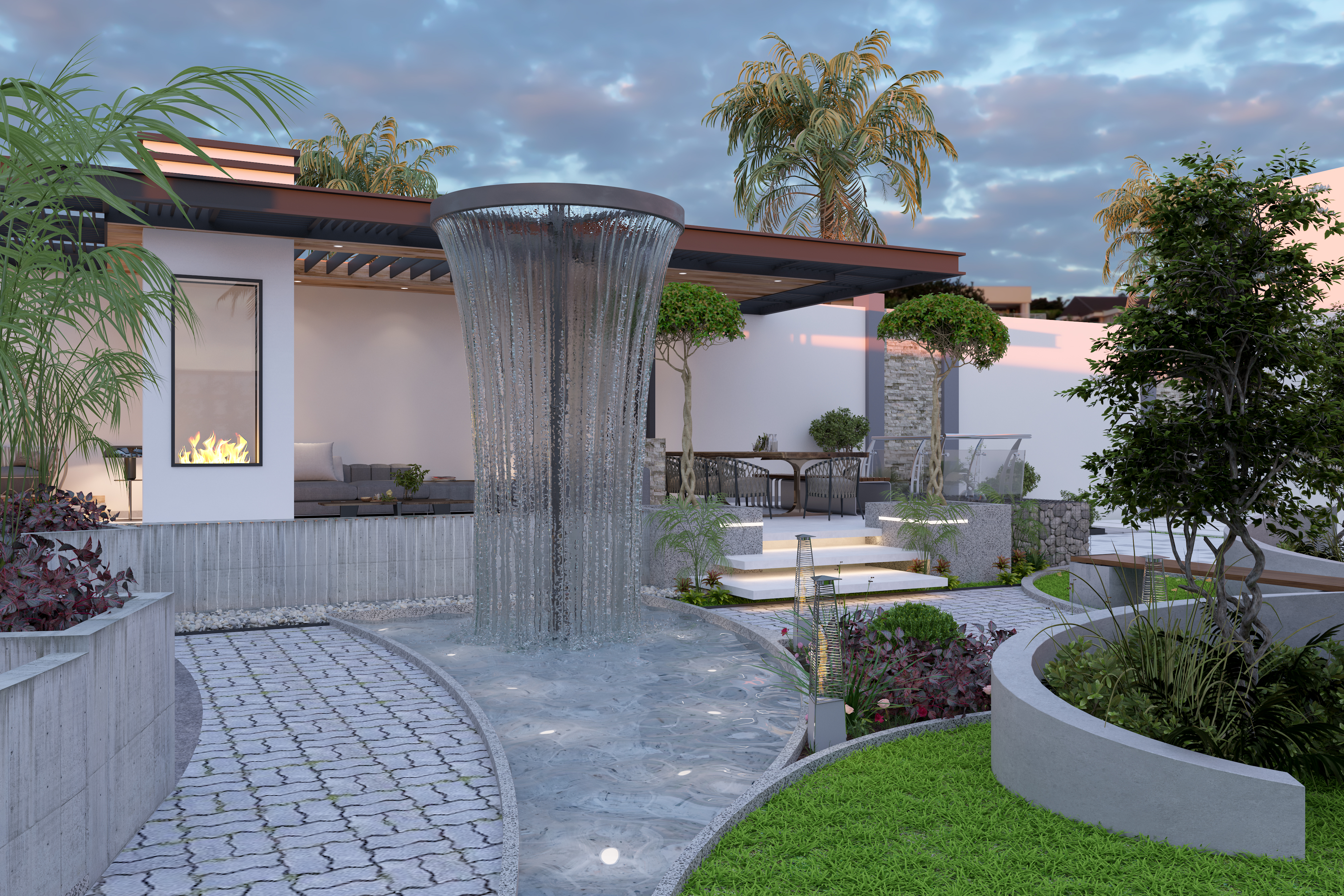 别墅后院花园丨laarte.ae-8