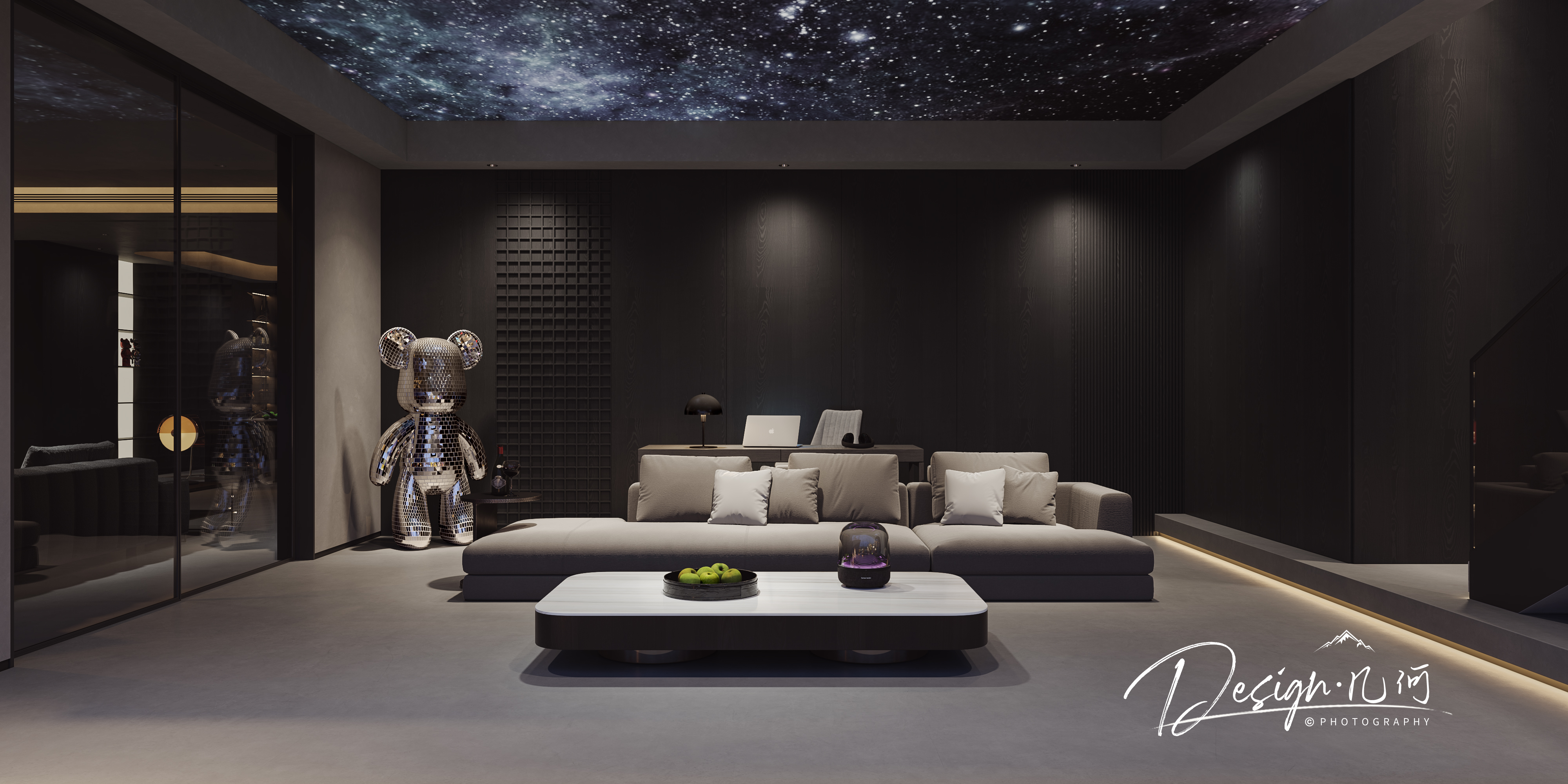 几何空间视觉表现 · 恒大华府现代暗黑风丨标点设计-9