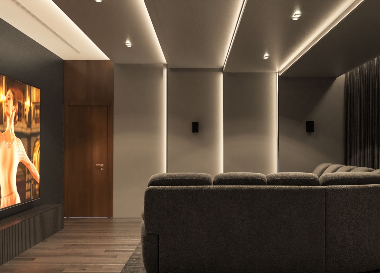 Contemporary,home cinema, billiard, terrazzo-0