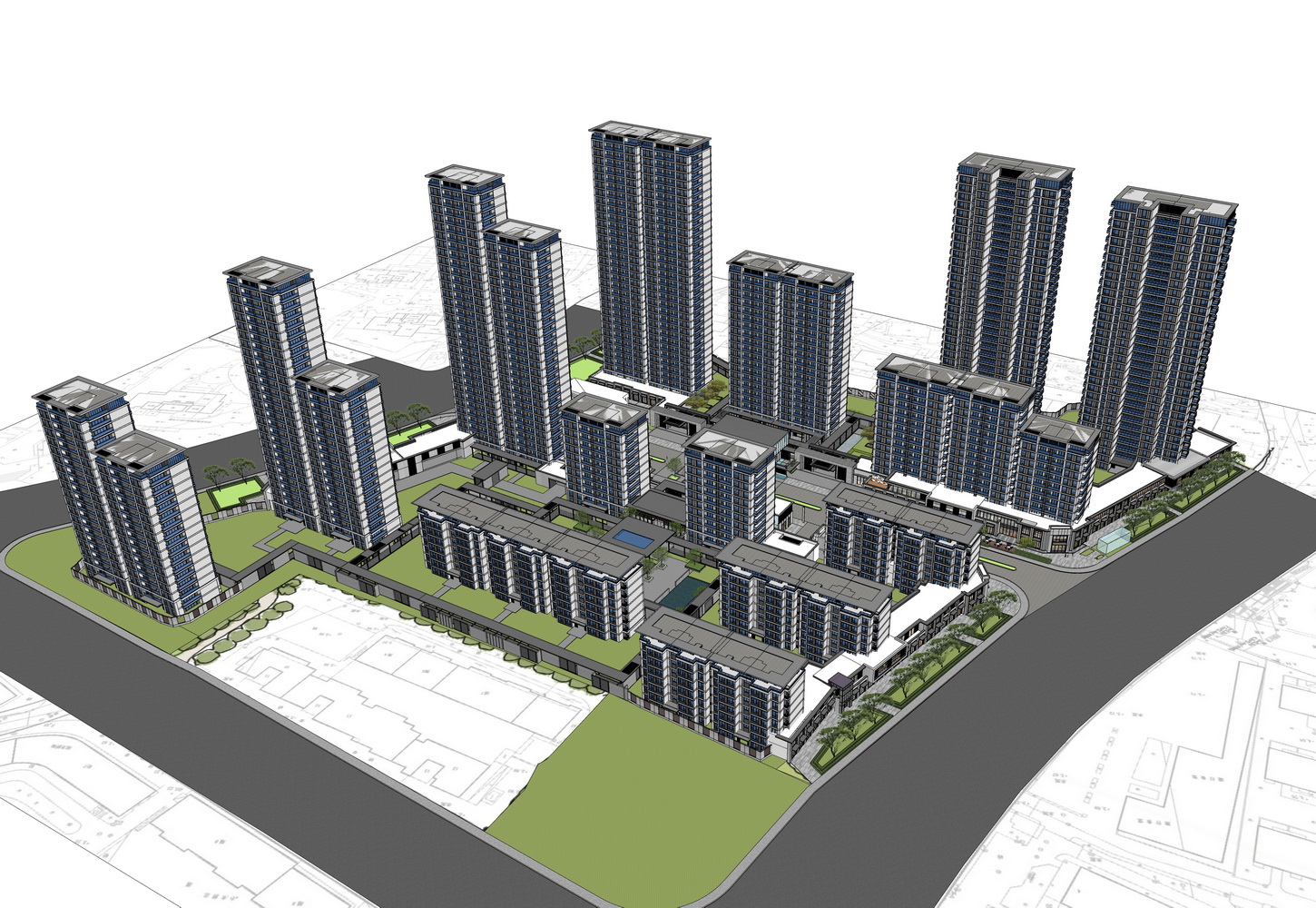 无锡健康家园高层住宅SU模型-6