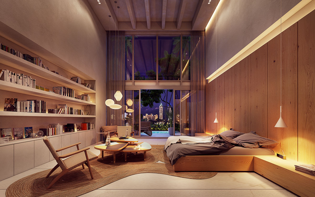 半层复式阁楼（注：Loft in half 并不是常规固定表达，这种表述结合语境推测可能是指有一半空间类似复式结构的阁楼，此翻译仅供参考，可能需结合更具体语境来确定更精准含义） 丨美国-5