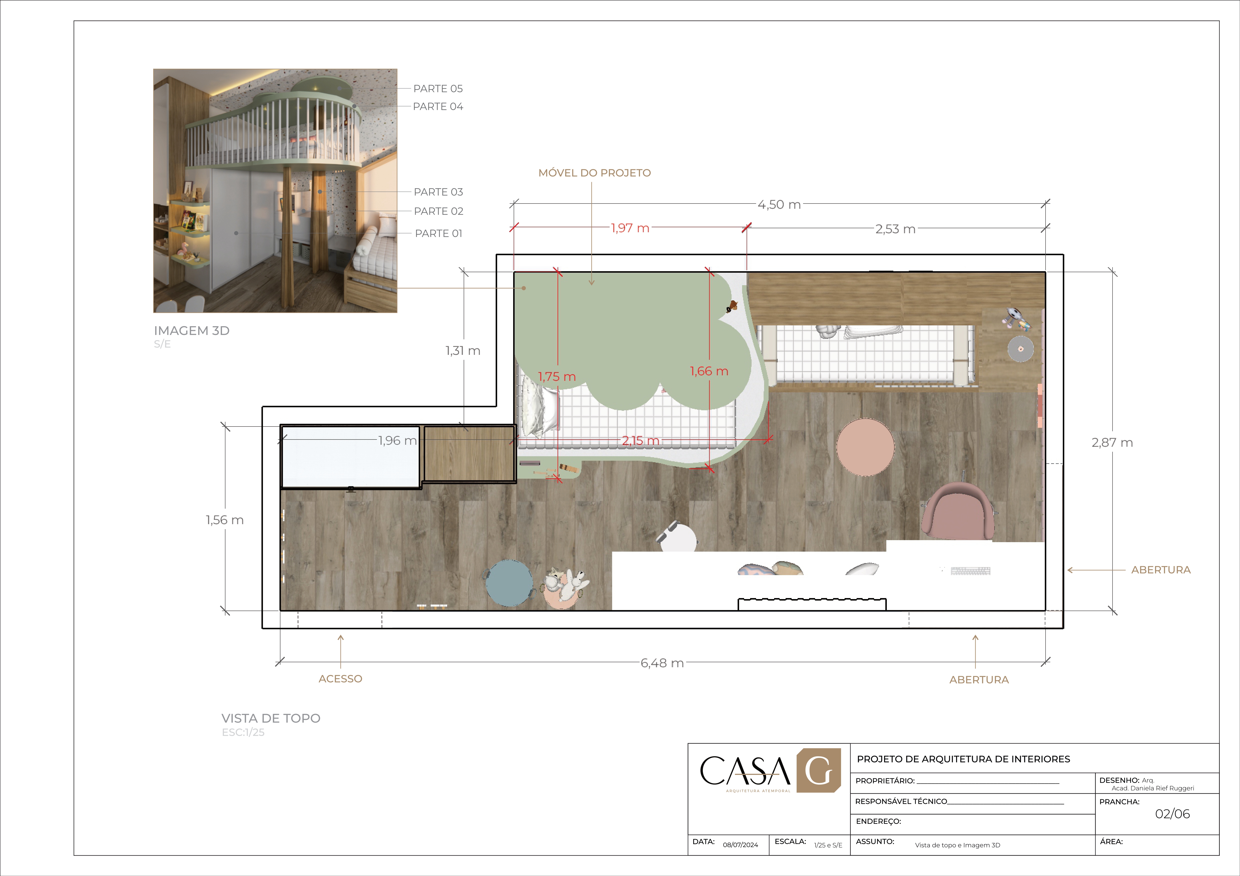 Detalhamento de Marcenaria - Quarto Infantil-1