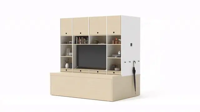 50m²工作室变卧室，智能家具解决空间难题-11