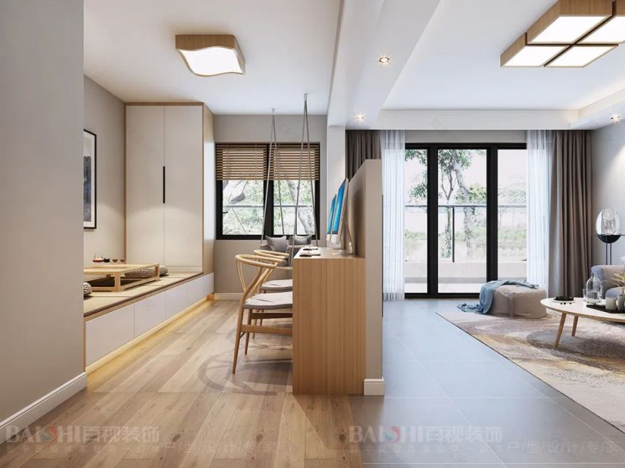 芜湖百视装饰·金域蓝湾北欧风设计案例-68