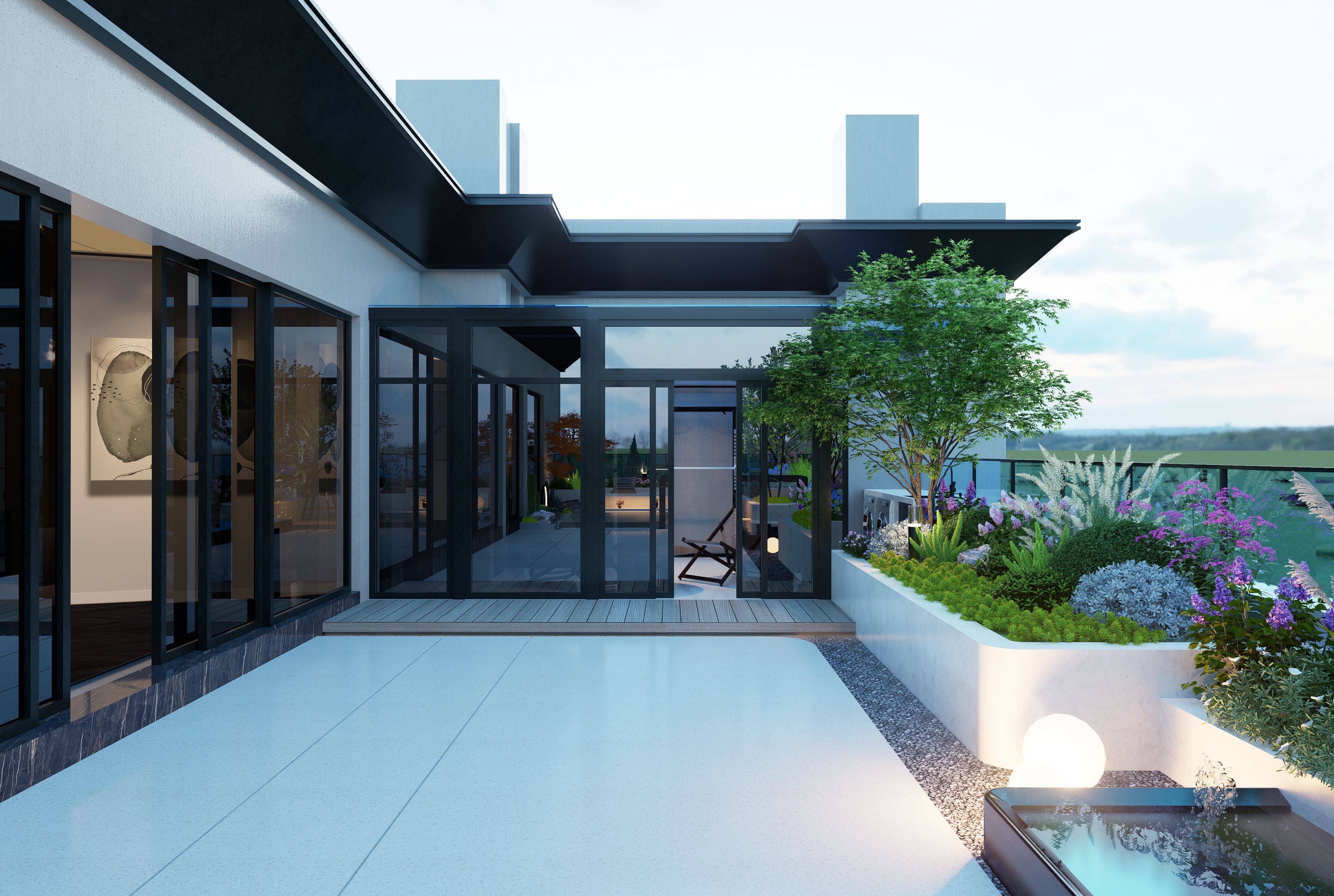 重庆80平现代屋顶花园设计丨中国重庆-9