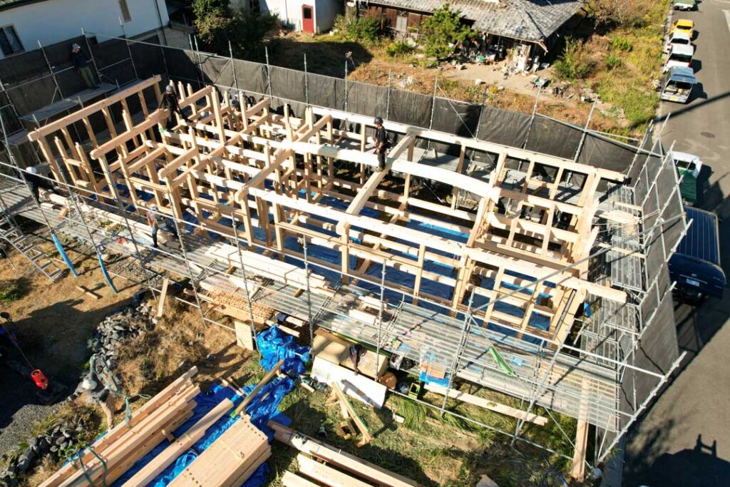 根の上の石場建て８　建前丨水野设计室-49