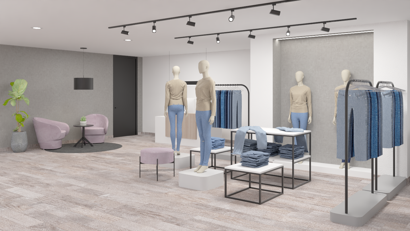 Interior design proposal, Jeans fabric offices+Showroom-3