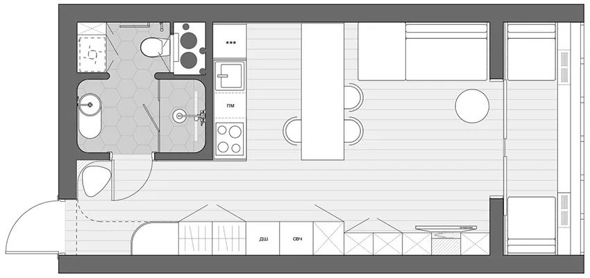 原木风小宅，三十几平也能拥有超强设计感！-5