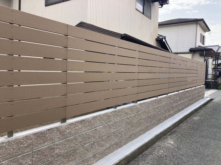 浜松市中央区A様邸生垣到木树脂系围栏改造-19