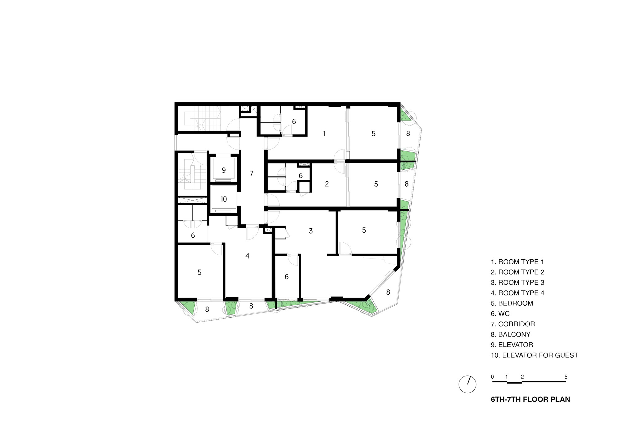 Taiyo 服务式公寓丨越南丨Ho Khue Architects-38