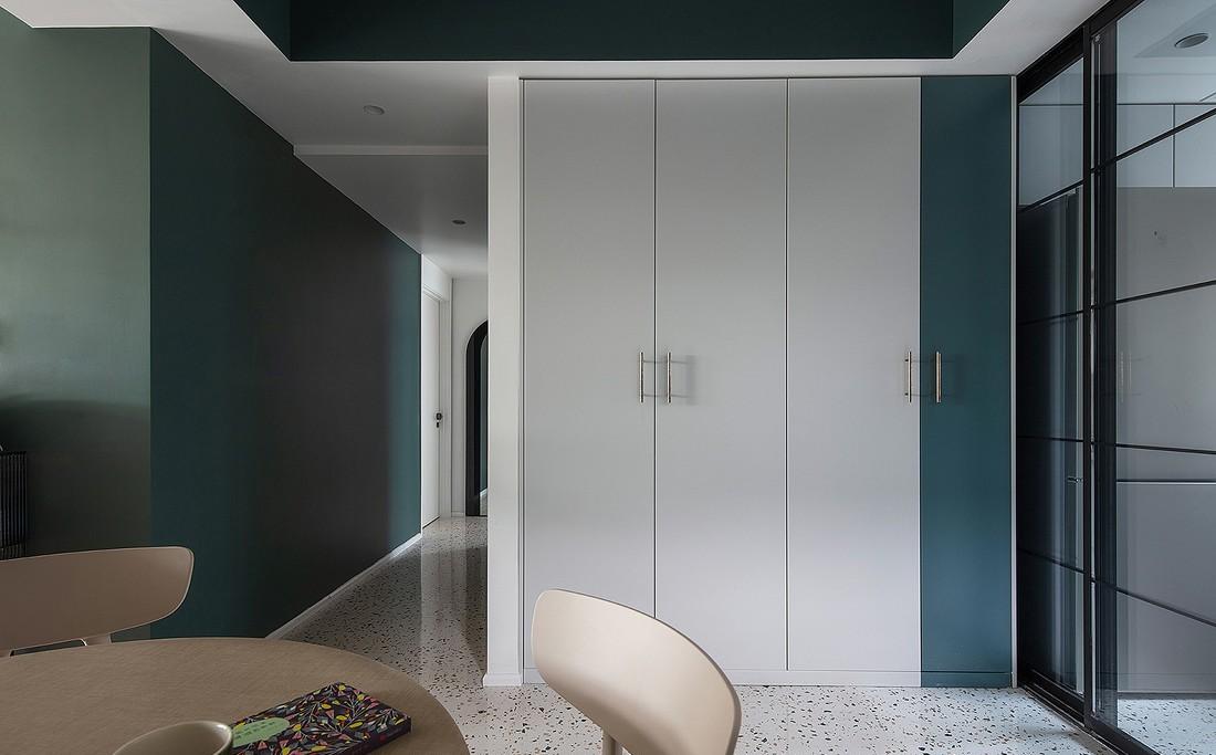 深白设计丨平层丨抛弃电视不要客厅，住进全能的复古图书馆-0