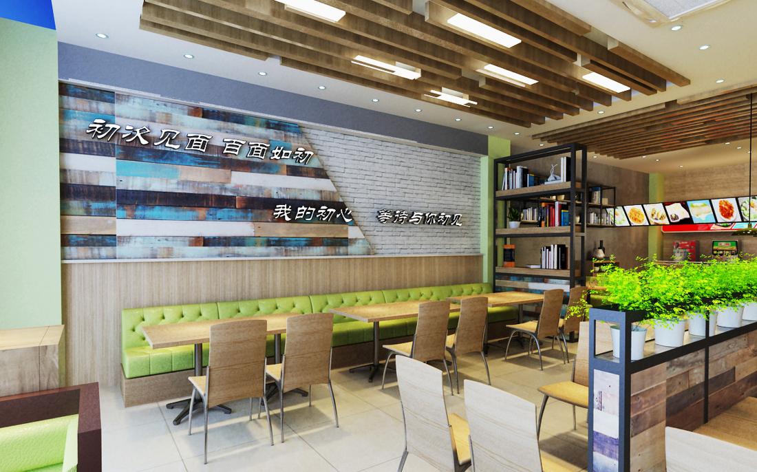 面食快餐店设计案例 | 一层餐厅空间规划-0
