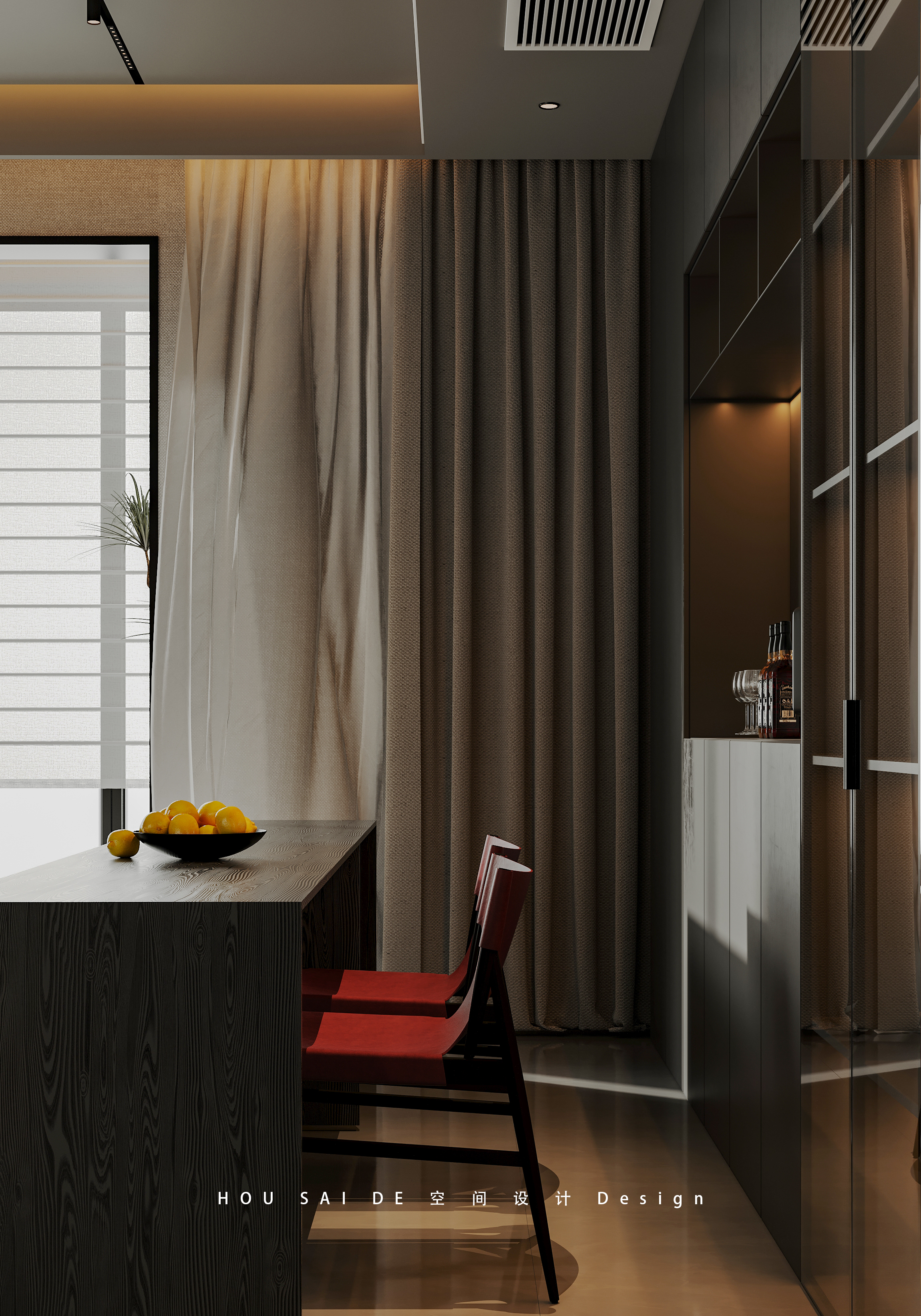 暗黑极简风格室内设计丨中国河北丨HSD 设计林-19