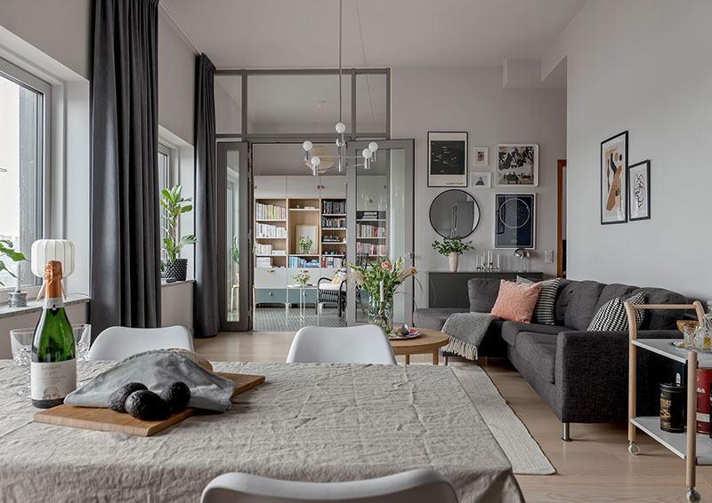 斯德哥尔摩新住宅楼里的阅读室公寓-3